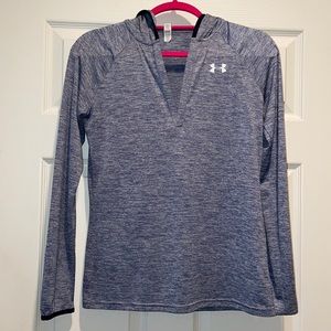Under Armor Heat Gear Navy Twist Pullover sz XS